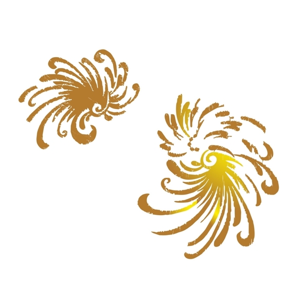 矢量金色菊花