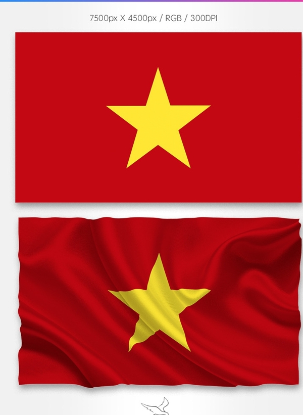 越南国旗分层psd