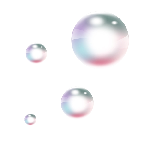 珍珠的漂浮泡泡插画