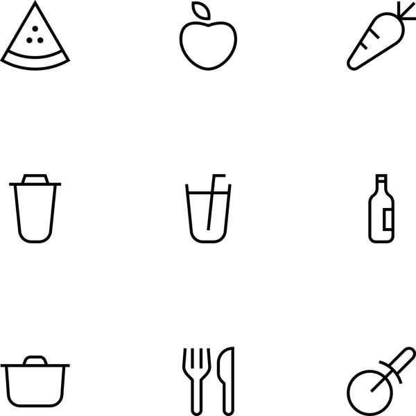 食物食品icons设计
