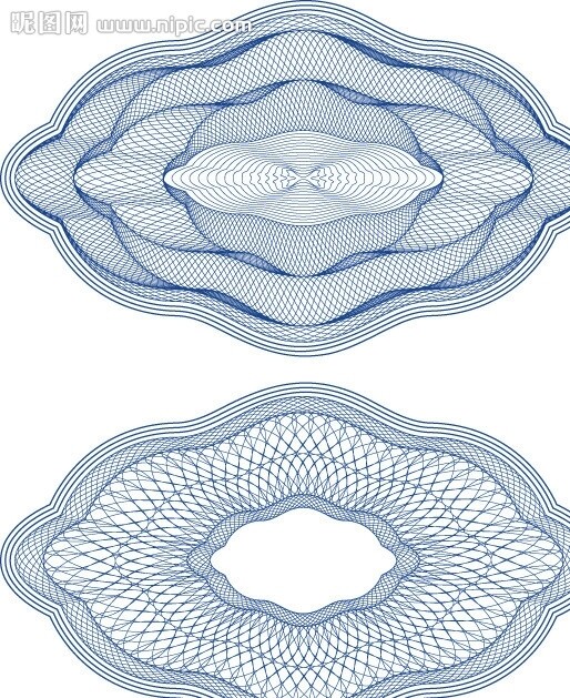 欧式防伪花纹矢量素材图片