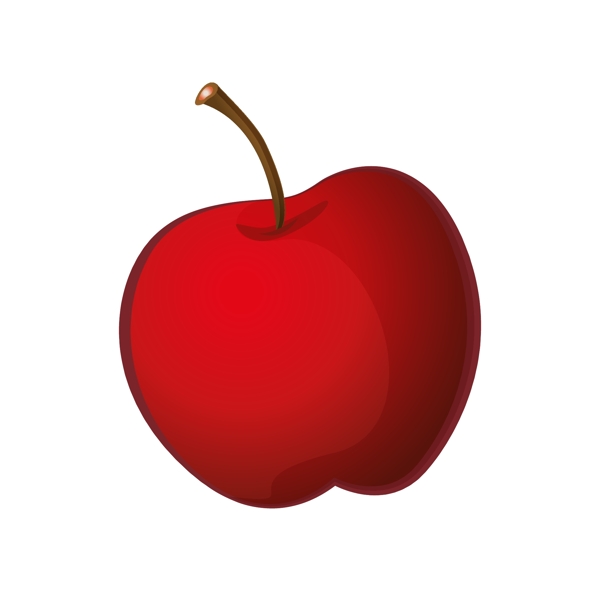 水果红苹果矢量元素卡通