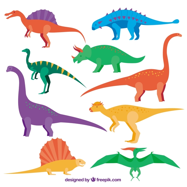 彩色恐龙