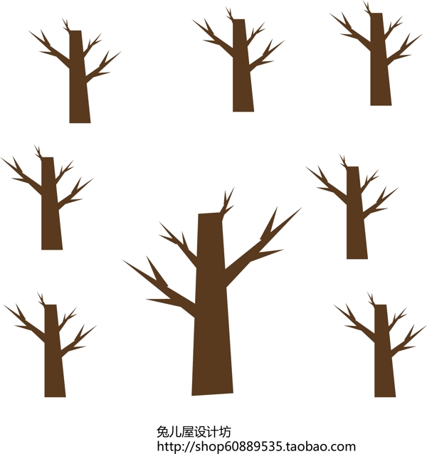 树干树桩AI失量图片