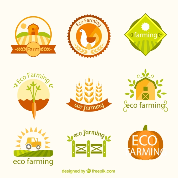生态农耕标签图片