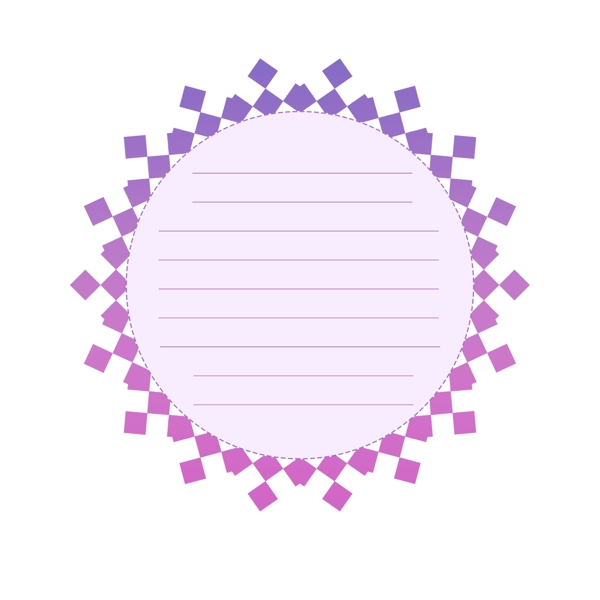 小方框紫色渐变边框元素可商用