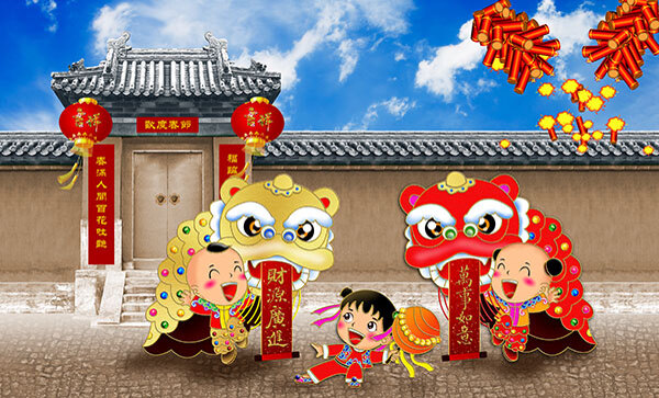 中国传统新年春节元素设计素材