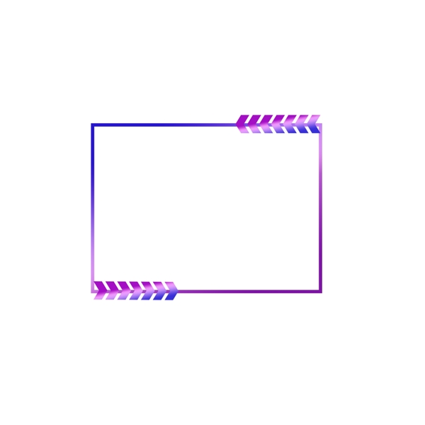 矢量紫色渐变方边框元素