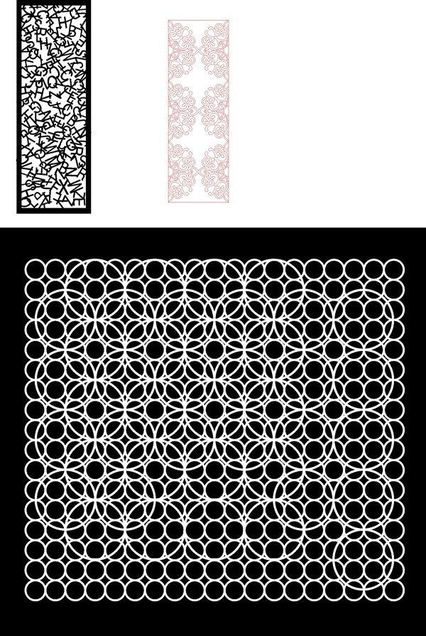 镂空装饰镂空隔断雕刻矢量CDR592