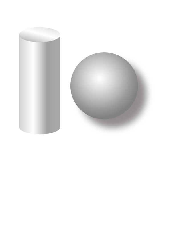 立体艺术圆柱体球体