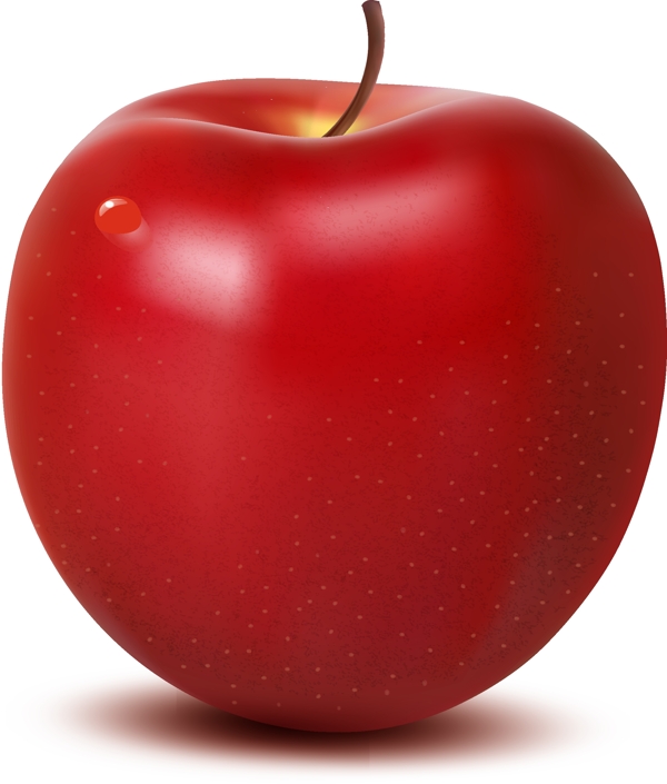 红色新鲜的苹果矢量素材