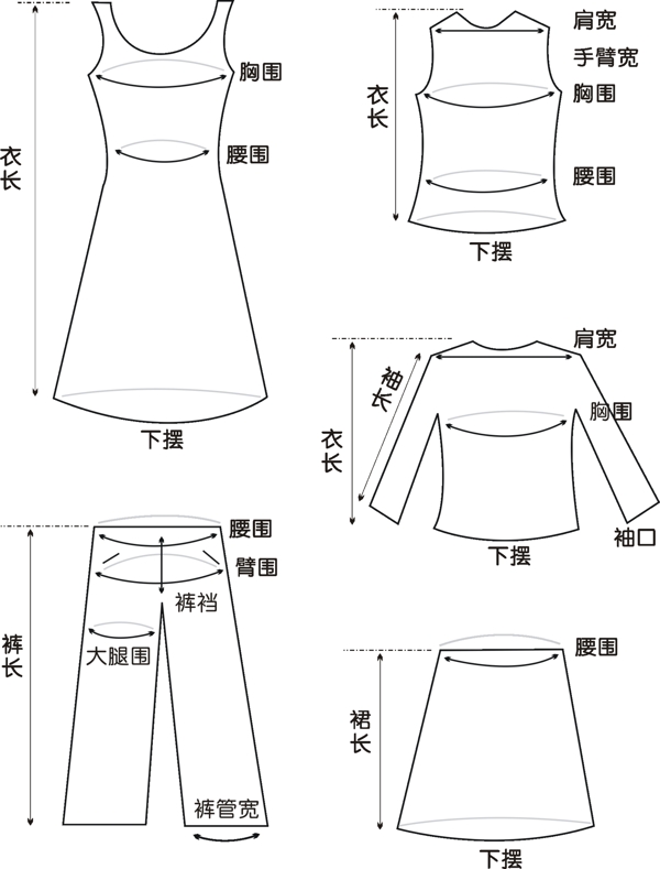 衣服示意图图片