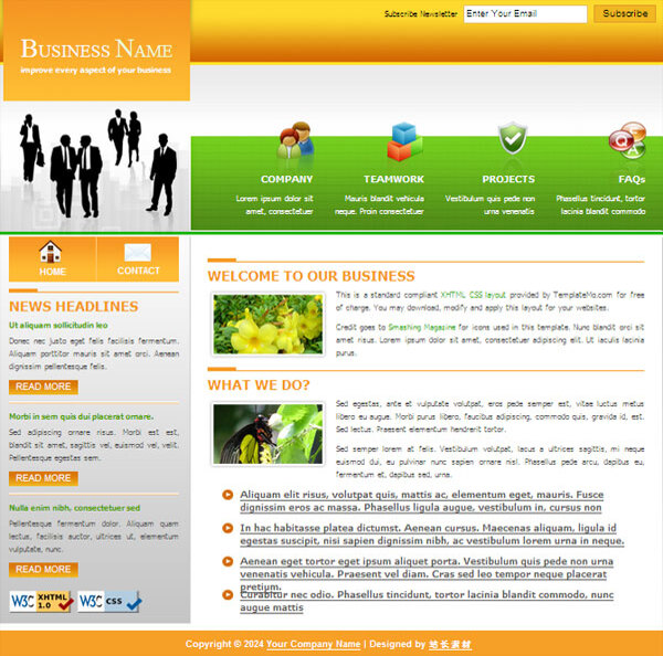 商业网站CSS模板