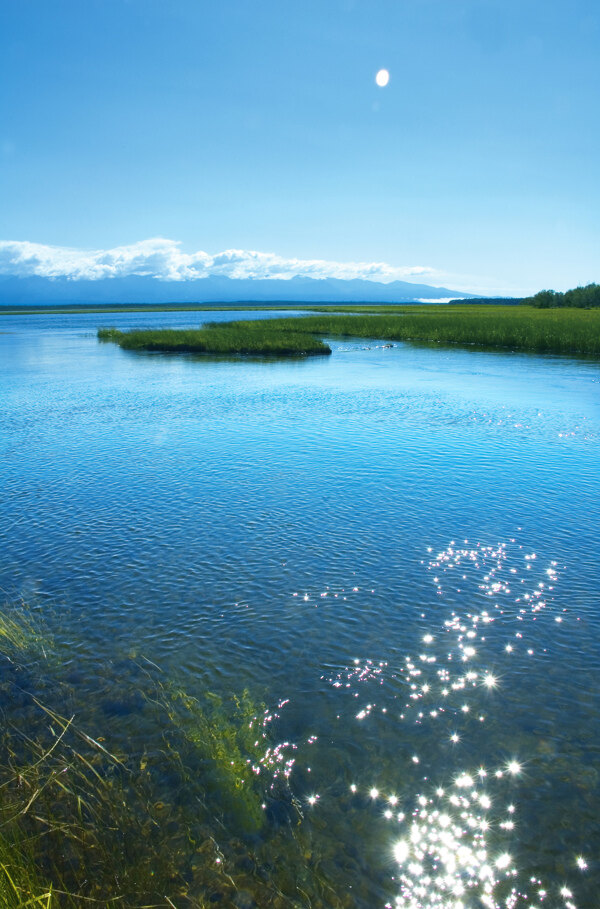 湿地湖泊风景图片