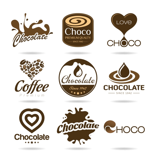 创意巧克力咖啡图标