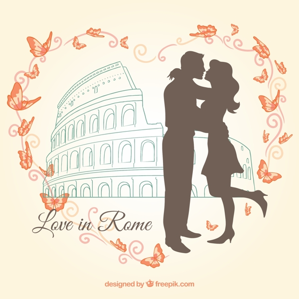 爱在罗马插画
