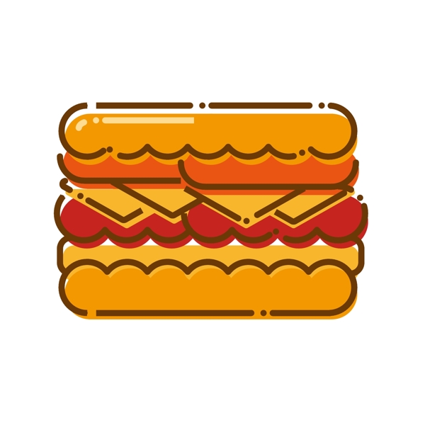 汉堡与三明治单图可商用元素