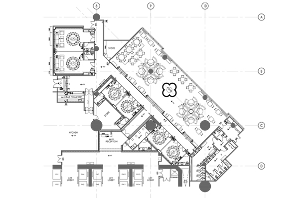 酒店中餐厅CAD平面规划