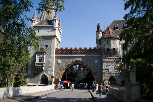 欧式城堡大门图片