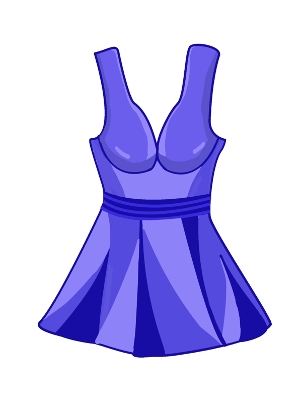 蓝色裙子装饰