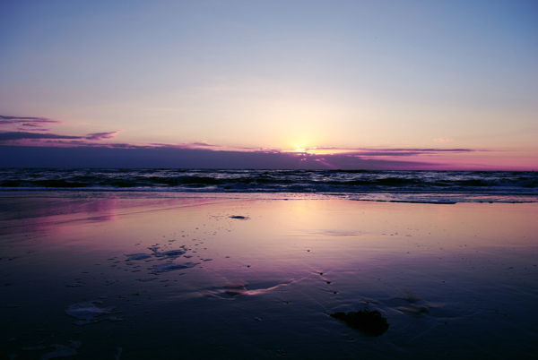 美丽的夕阳海景图片