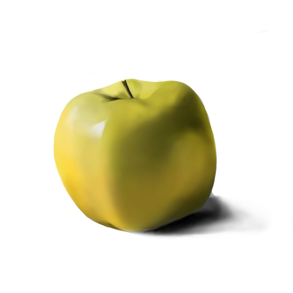 苹果青绿精简简约手绘原创元素