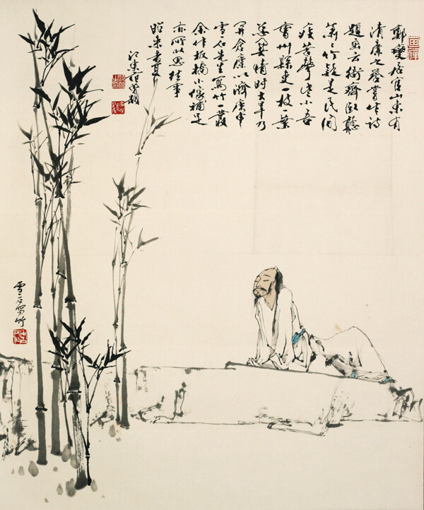 水墨竹子背景画