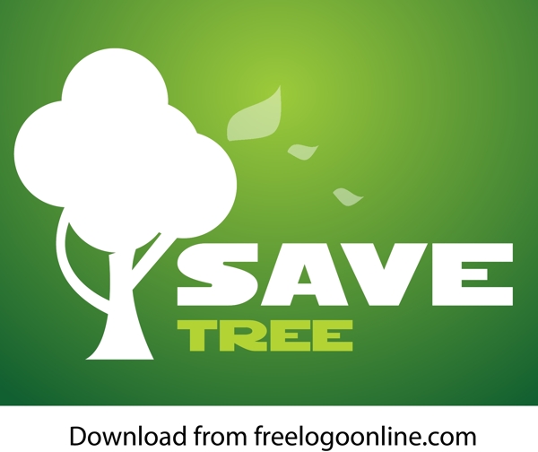 生态保存树矢量标志