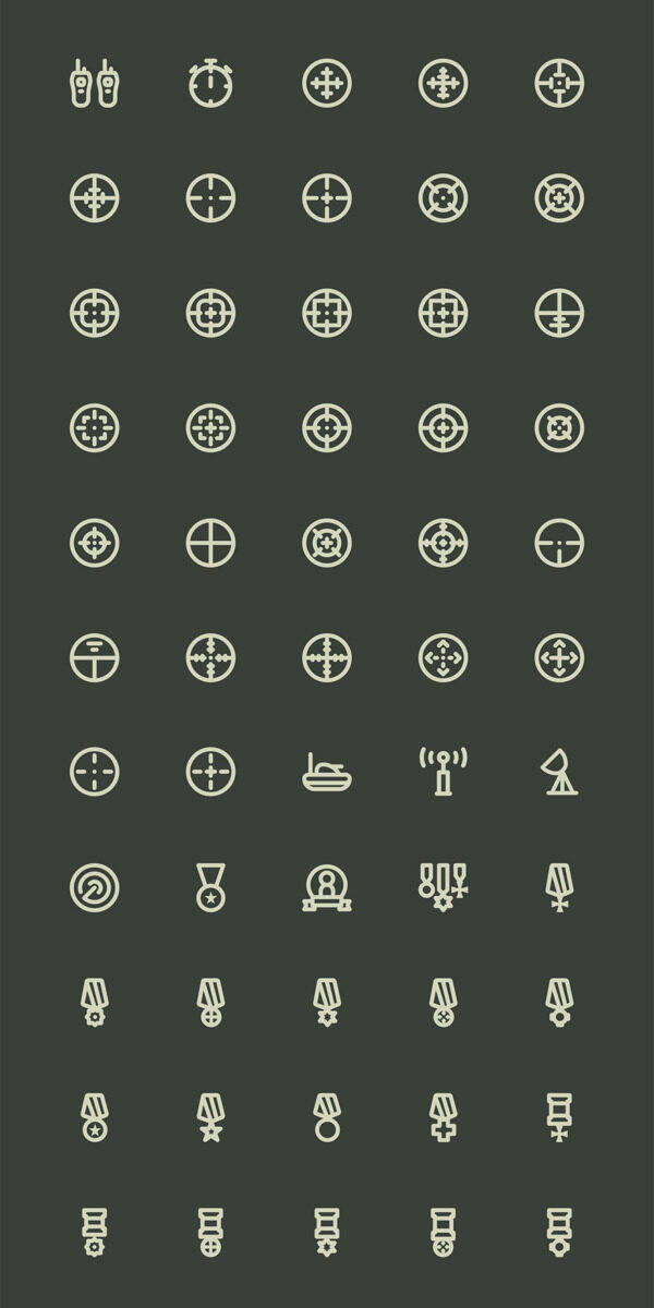 140枚军队徽章元素图标