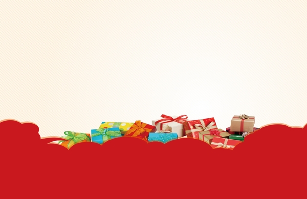 红色礼品盒卡通礼物背景