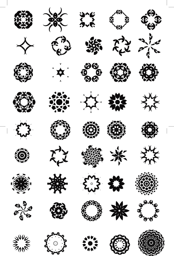 精美花纹图案矢量素材