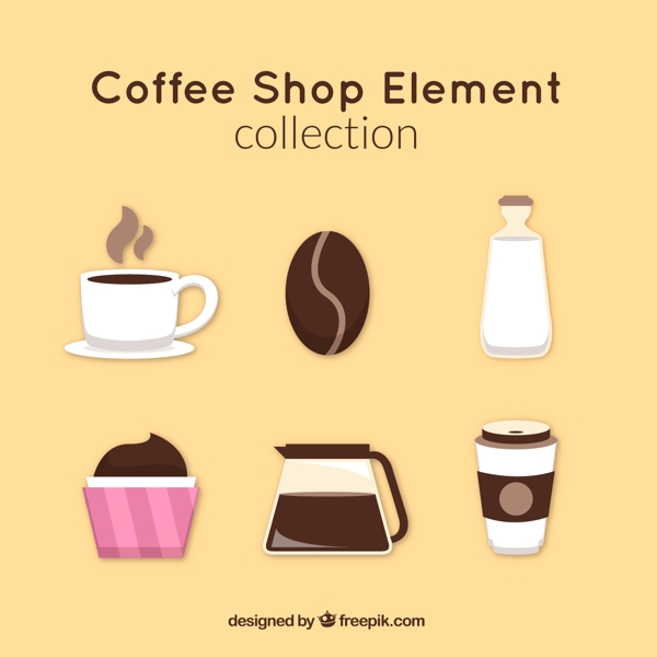 创意咖啡元素图标