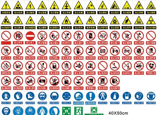 常用禁止标识注意标识