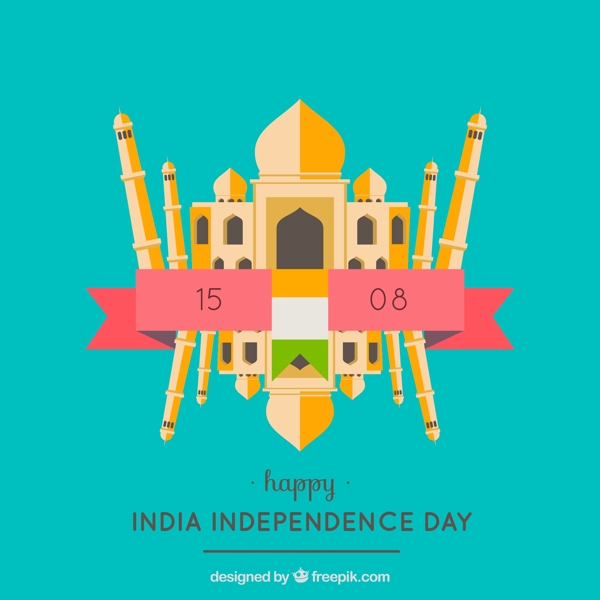 印度独立日泰姬陵背景