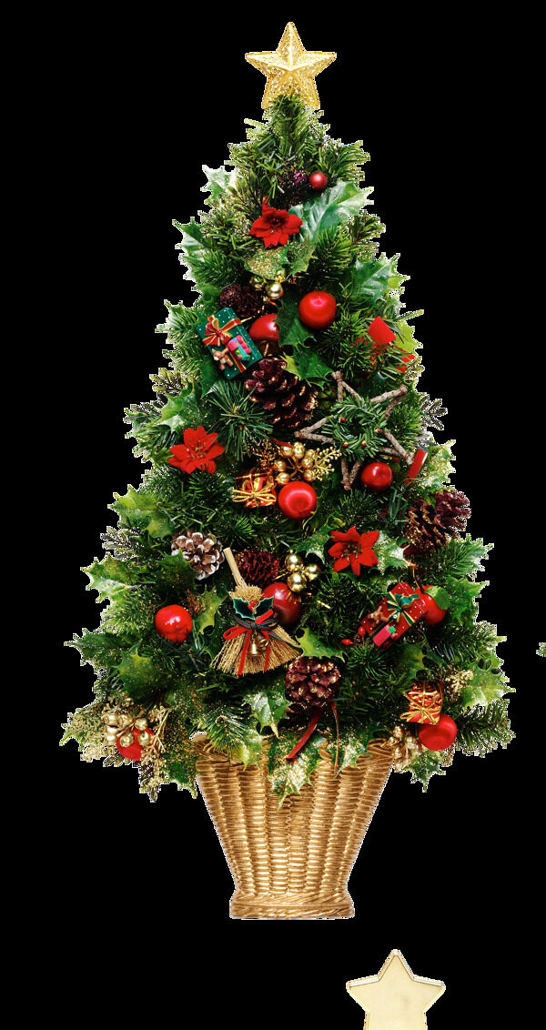 绿色圣诞树png元素素材
