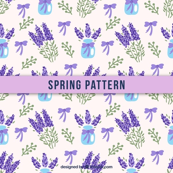 紫色薰衣草底纹花纹素材