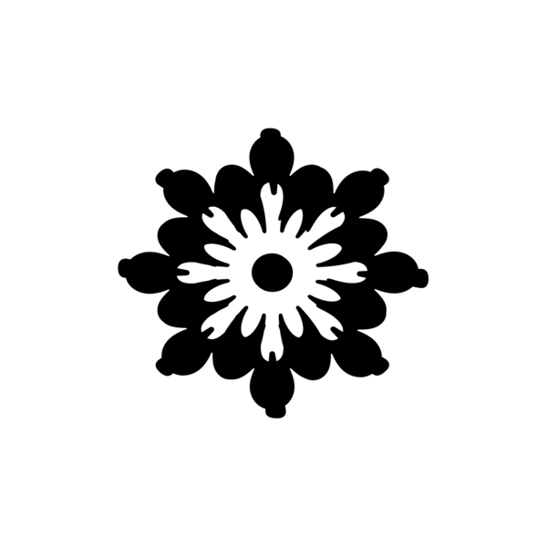 中国风矢量黑白花纹装饰画素材可商用
