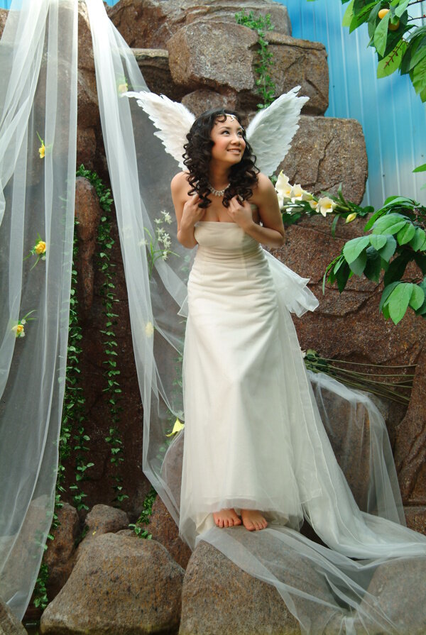 婚纱样片羽翼天使图片