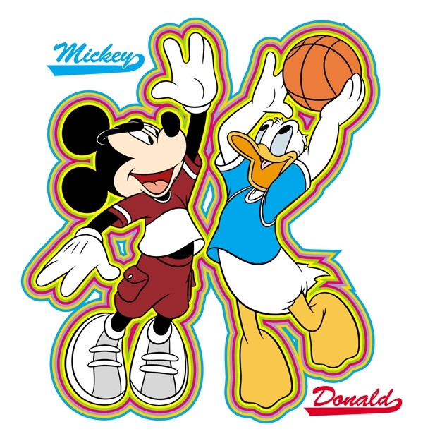 米奇和唐纳德篮球
