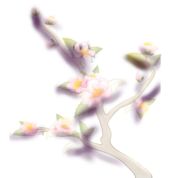 透明质感植物樱花设计