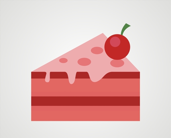 草莓蛋糕甜点矢量蛋糕图片