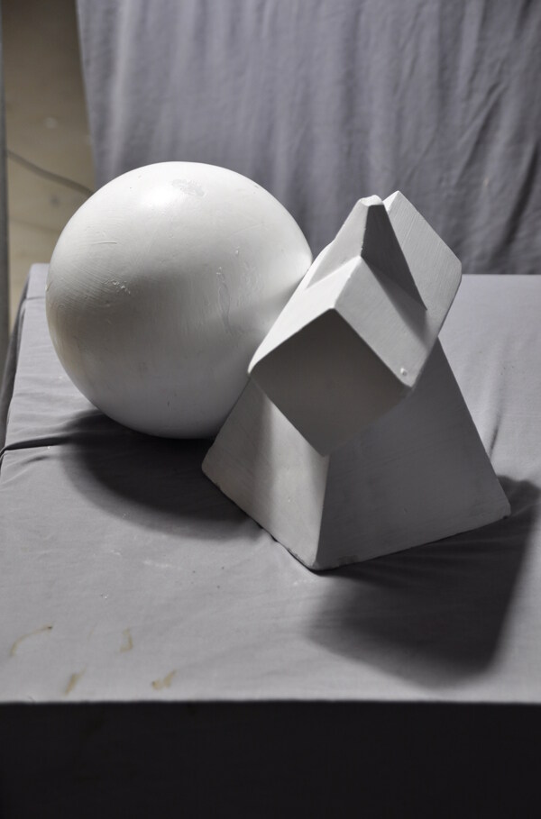 石膏复合几何体球体