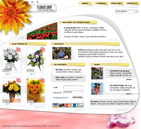 鲜花花店展示网页设计