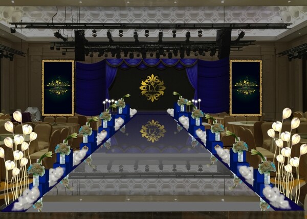 欧式婚礼LED主舞台图