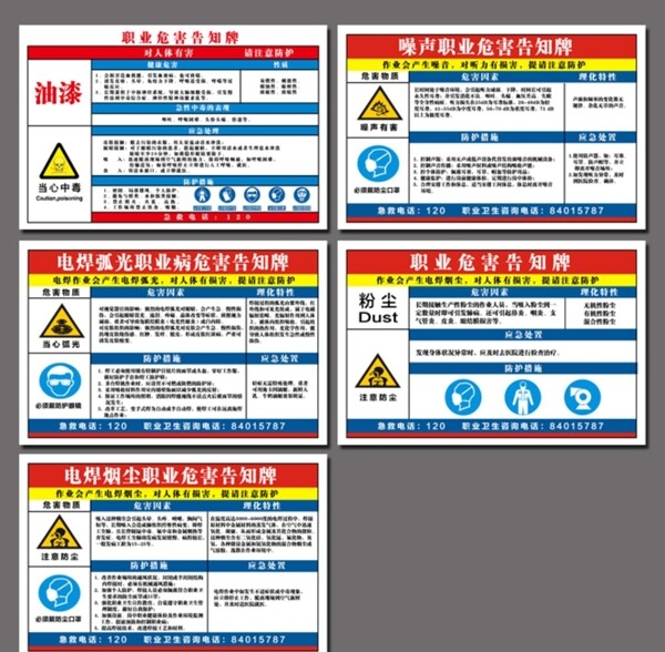 工厂危害告知牌图片