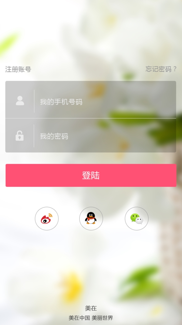 APP登陆页