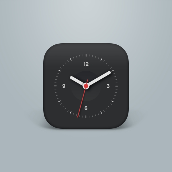iOSiPhone平台的时钟应用程序图标