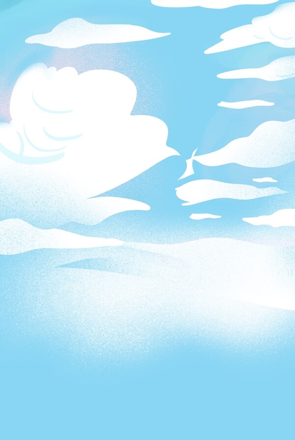 卡通蓝色天空背景下载