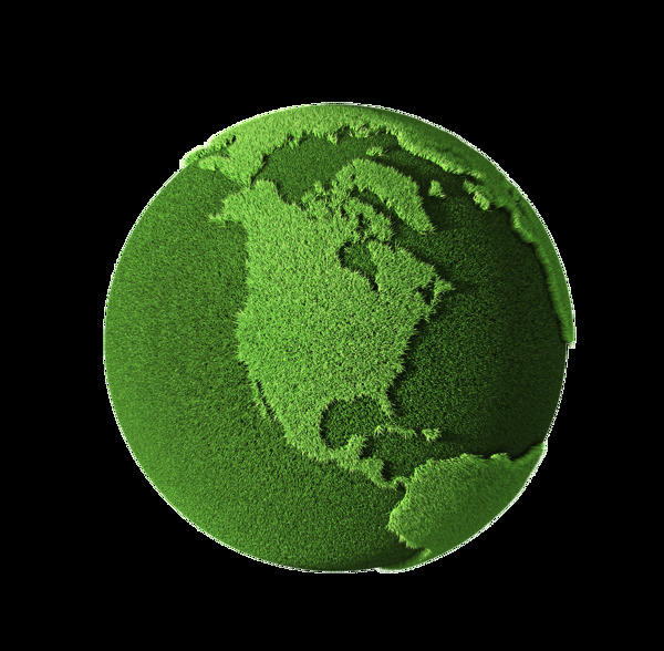 绿色环保地球装饰素材