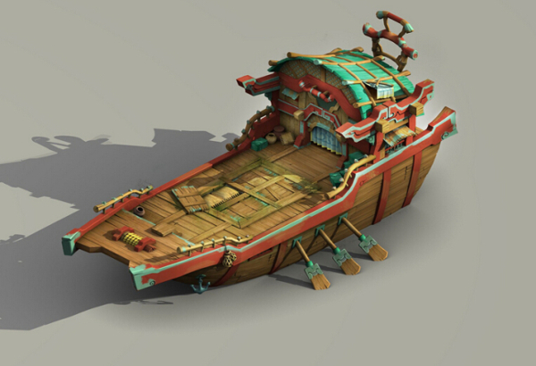 2.5D古代船